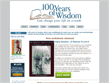 Tablet Screenshot of 100-years-of-wisdom.com